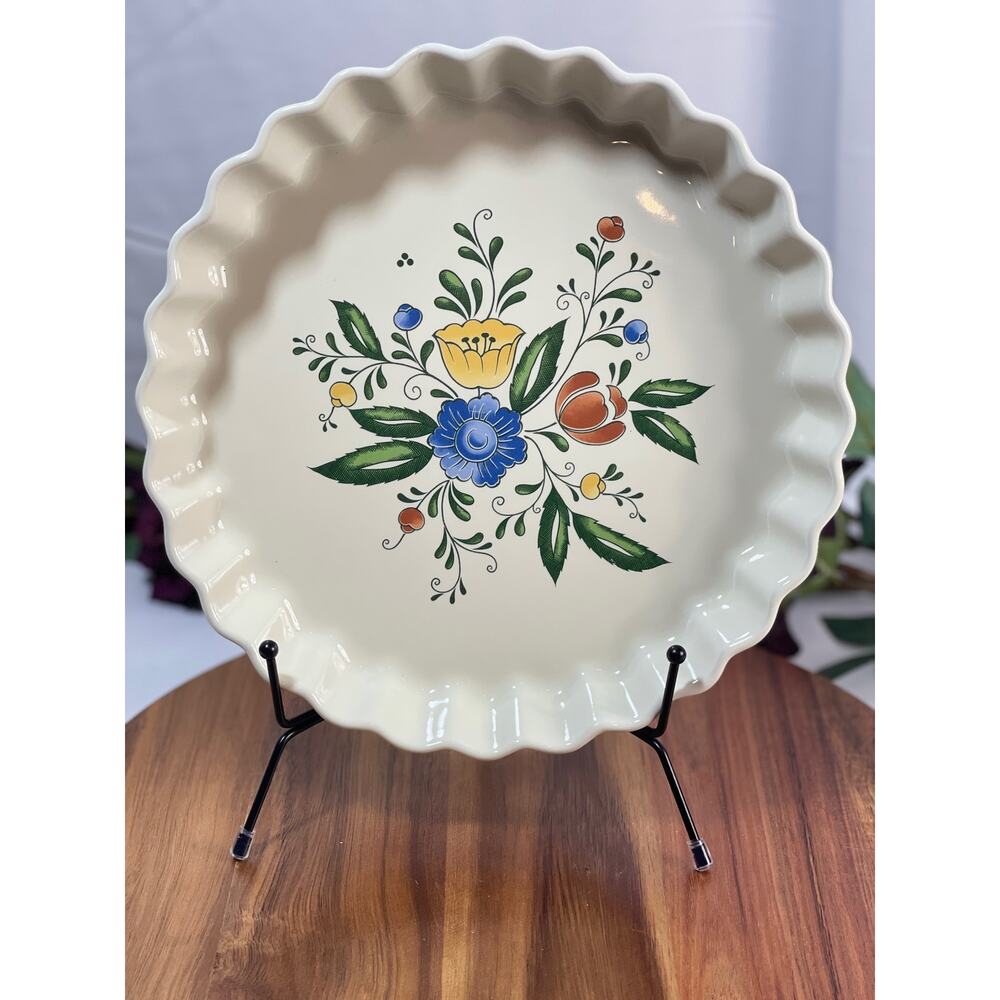 Vintage 1982 Asta Porcelain 10" Pie Platter - Made in Japan